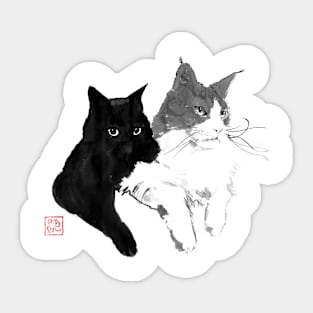 2 cats Sticker